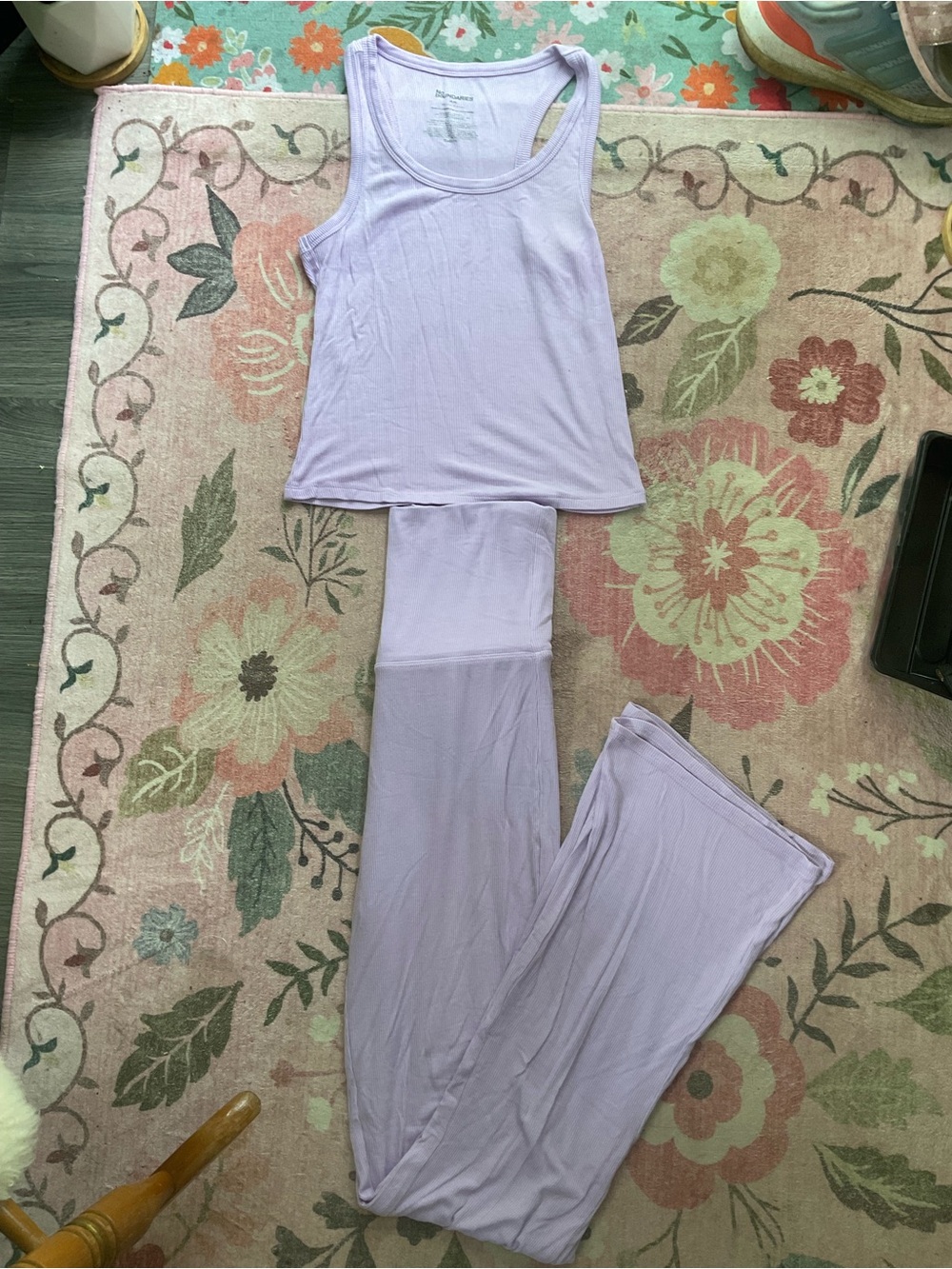 No Boundaries Lavender Tank & Wide-Leg Pajama Set